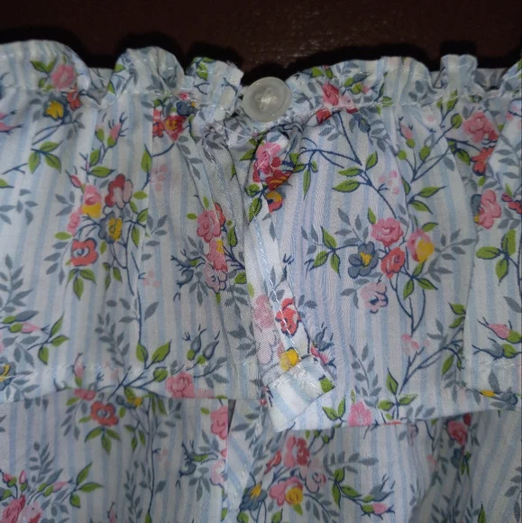 Liberty Floral Fabric Peasant Blouse by J. Crew XXL - Picture 6 of 8